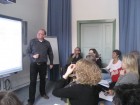 Christian Kohls präsentiert Whiteboard am IMB