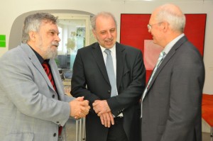 Norbert Seel und ich im Gespräch mit Michael Lammersdorf, Geschäftsführer der AKAD-Unternehmensgruppe (von links nach rechts)