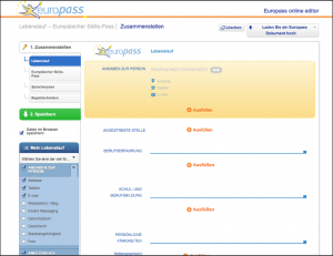 Europass Lebenslauf Online Formular