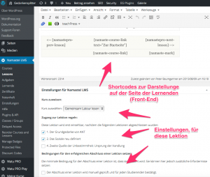 Namaste-Einstellungen-Lektion