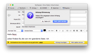 Thunderbird: Nachfrage zum Datei-Anhang
