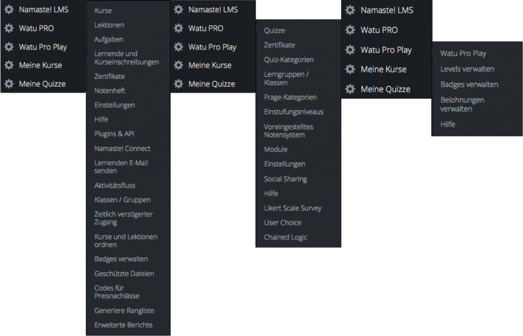 Menüs der KibokoLabs Plugins